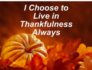 LIve in Thankfulness